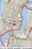 Below Chinatown, the Red Star indicates the location of Tonic, suspiciously on the Lower and Easterly Side of Manhattan.