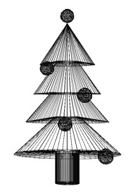 Christmas Tree Wireframe